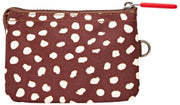 Petit portefeuille en toile recyclée Roka Carnaby - Taches marron