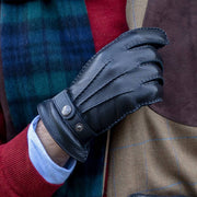 Dents Whitchurch Deerskin Leather Gloves - Black