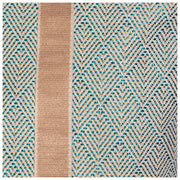 Sac fourre-tout d'été Elie Beaumont - Tissage géométrique Aqua
