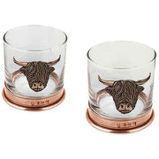 english-pewter-company-11oz-double-highland-cow-tumbler-set---copper-orangeclear-34391513