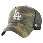 47 Brand Branson MLB Los Angeles Dodgers Trucker Cap - Camo/White