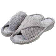 isotoner-popcorn-turnover-open-toe-slippers---pale-grey-34523368