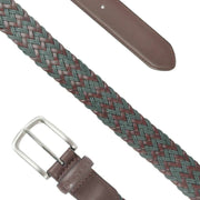 dents-woven-leather-and-cotton-belt---green-34491120