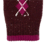 dents-argyle-marl-yarn-knitted-gloves---damson-burgundycassis-pink-34477622