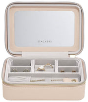 Stackers Luxury Travel Jewellery Box - Blush Raffia
