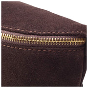 Elie Beaumont Suede Large Sling Bag - Chocolate Brown