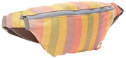 Petit sac banane en toile de coton Roka Mill Hill - Faded Multi Stripe