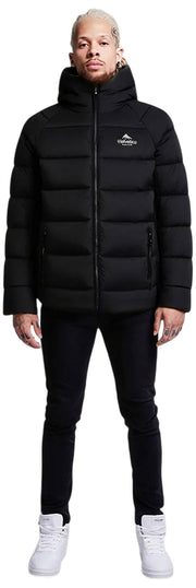 Helvetica Mountain Pioneers Sniper Hooded Down Jacket - Black
