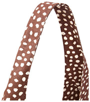 Roka Hoxton Grand sac à bandoulière en toile de coton - Marron à pois