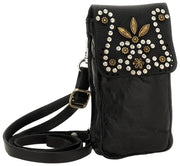 Campomaggi Siena Stud Porte-Téléphone Sac - Noir