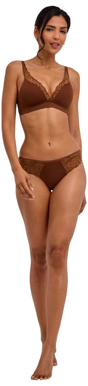 Falke Delicate Touch High Apex Bra - Deer Brown