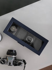 Boîte à montres Stackers 4 pièces - Bleu marine