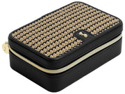 Boîte à bijoux de voyage de luxe Stackers - Raphia noir