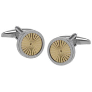 david-van-hagen-sunburst-round-cufflinks---silvergold-34498328