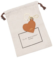 Porte-clés Coeur Elie Beaumont - Tan