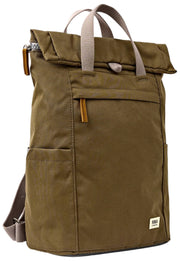 Sac à dos moyen en toile recyclée Roka Finchley - Sea Spray Brown