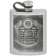 english-pewter-company-6oz-embossed-21st-pewter-hip-flask---silver-34391432