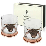 english-pewter-company-11oz-double-highland-cow-tumbler-set---copper-orangeclear-34391514