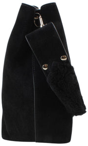 Vivienne Westwood Lottie Petit sac à bandoulière en daim - Noir