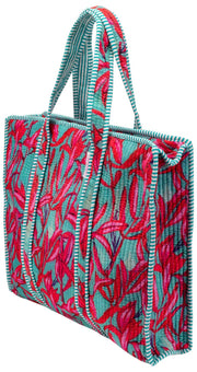 Sac cabas en velours Elie Beaumont Serendipity - Rose Corail
