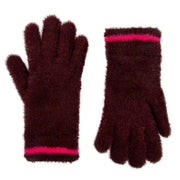 dents-feather-yarn-knitted-gloves---burgundypink-34477790