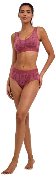 Falke Daily Comfort Print Lot de 2 brassières bustier - Rouge