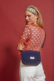 Hindbag Margault Quilted Shoulder Bag - Navy Blue