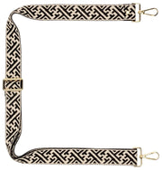 Sangle de sac Elie Beaumont - Labyrinthe noir/ivoire