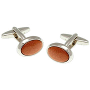 david-van-hagen-goldstone-oval-cufflinks---brownsilver-34498459