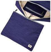 Grand sac bébé en toile de coton Roka Somerset - Bleu marine