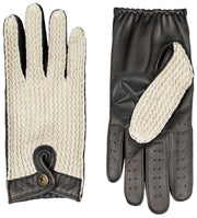 Gants de conduite en cuir Dents The Suited Racer Hatcher - Noir