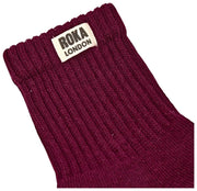 Chaussettes Roka Windsor Solid Crew - Prune Bordeaux