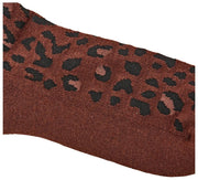 Chaussettes Roka Wimbledon Crew - Mini Léopard Marron
