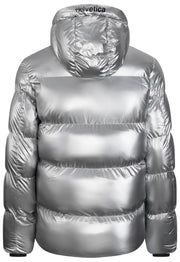 Helvetica Mountain Pioneers Cosmos Hooded Down Jacket - Silver