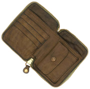 Campomaggi Floriana Laser Cashmere Purse - Vert Militaire