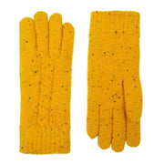 dents-cable-knit-marl-yarn-gloves---ochre-yellow-34477739