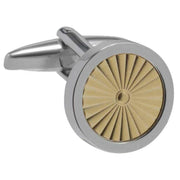 david-van-hagen-sunburst-round-cufflinks---silvergold-34498329