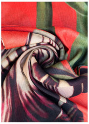 Écharpe portefeuille en laine Powder Tulip - Rouge