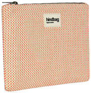 Hindbag Ema Woven Medium Zipped Pouch - Coral Pink