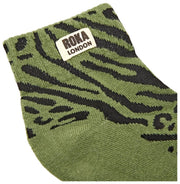 Roka Wembley Ankle Socks - Mixed Animal Artichoke Green