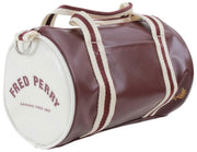 Fred Perry Classic Mini Barrel Bag - Oxblood/Ecru Cream