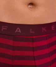 Falke Boxer rayé Daily Comfort - Bordeaux