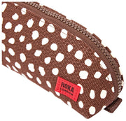 Roka Tate Petite pochette en toile de coton - Pois marron