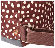 Petit sac à dos en toile recyclée Roka Bantry B - Marron à pois