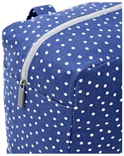 Roka Sloane Sac à bandoulière en toile de coton de taille moyenne - Bleu marine à pois