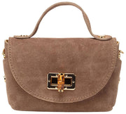 Elie Beaumont Suede Mini Bambou Bag - Mink Beige