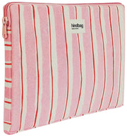 Hindbag Ava Small Housse pour ordinateur portable 13 pouces - Rayures rouges/roses