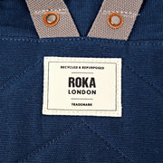 Petit sac à dos en toile de coton Roka Hampton - Bleu amiral