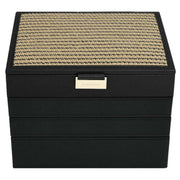 stackers-classic-set-of-4-jewellery-box---black-raffia-34950134