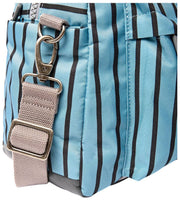 Petit sac de sport en toile recyclée Roka Gatwick - Rayure bleue
